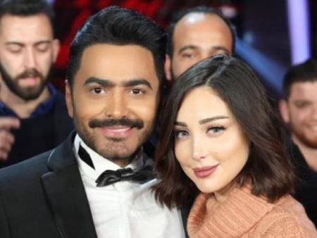 لاول مرة بالصور تامر حسني ومراته بعد الصلح حبايب الحكاية